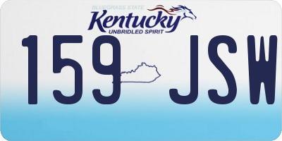 KY license plate 159JSW