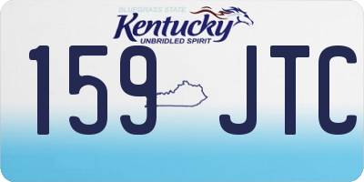 KY license plate 159JTC