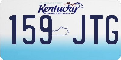 KY license plate 159JTG
