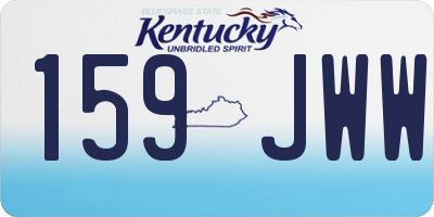 KY license plate 159JWW