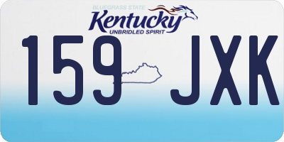 KY license plate 159JXK