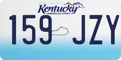 KY license plate 159JZY
