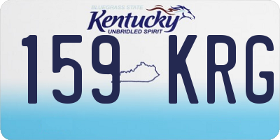 KY license plate 159KRG