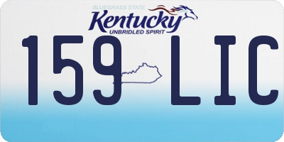 KY license plate 159LIC