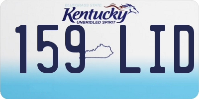 KY license plate 159LID