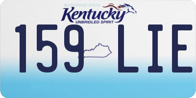 KY license plate 159LIE