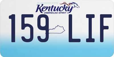 KY license plate 159LIF