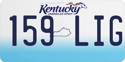 KY license plate 159LIG