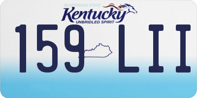 KY license plate 159LII