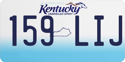 KY license plate 159LIJ