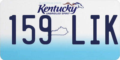 KY license plate 159LIK