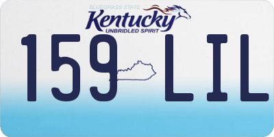 KY license plate 159LIL