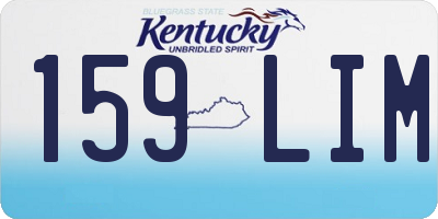 KY license plate 159LIM