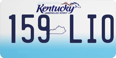 KY license plate 159LIO
