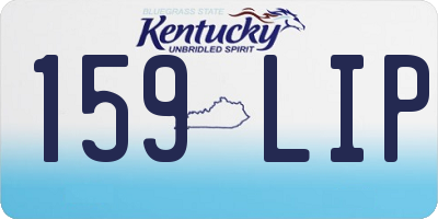 KY license plate 159LIP