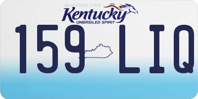 KY license plate 159LIQ