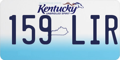 KY license plate 159LIR
