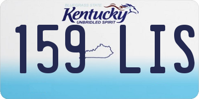 KY license plate 159LIS