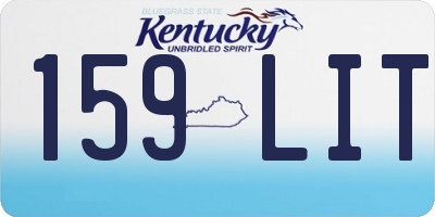 KY license plate 159LIT