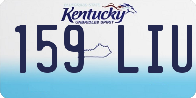 KY license plate 159LIU