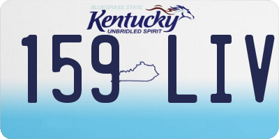 KY license plate 159LIV