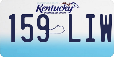 KY license plate 159LIW