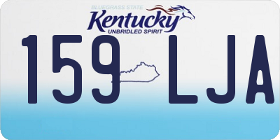 KY license plate 159LJA