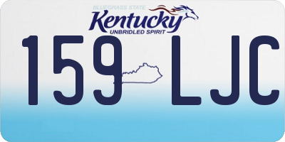 KY license plate 159LJC