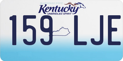 KY license plate 159LJE