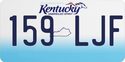 KY license plate 159LJF
