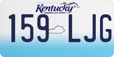 KY license plate 159LJG