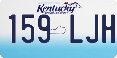 KY license plate 159LJH