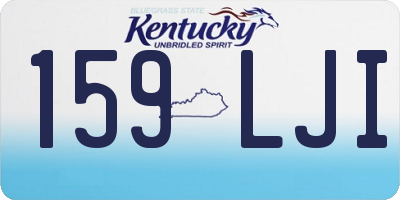 KY license plate 159LJI