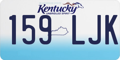KY license plate 159LJK