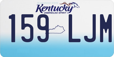KY license plate 159LJM