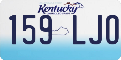 KY license plate 159LJO