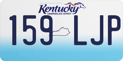 KY license plate 159LJP