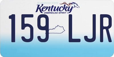 KY license plate 159LJR