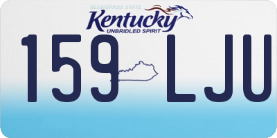 KY license plate 159LJU