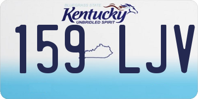 KY license plate 159LJV