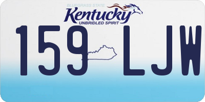 KY license plate 159LJW