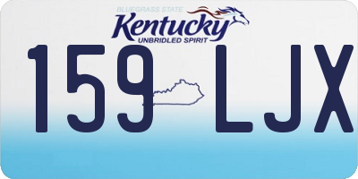 KY license plate 159LJX