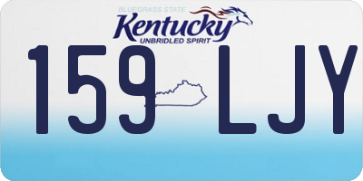 KY license plate 159LJY