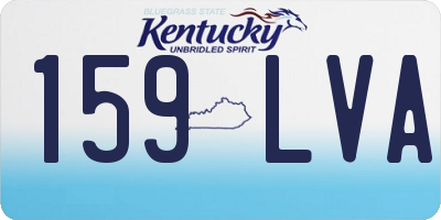 KY license plate 159LVA