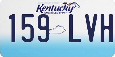 KY license plate 159LVH