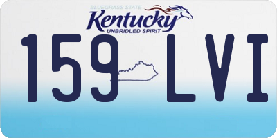 KY license plate 159LVI