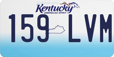 KY license plate 159LVM