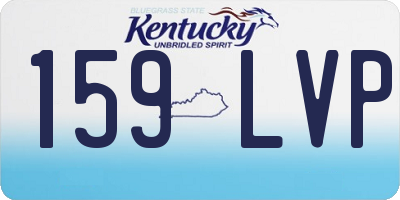 KY license plate 159LVP