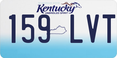 KY license plate 159LVT