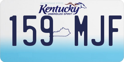 KY license plate 159MJF
